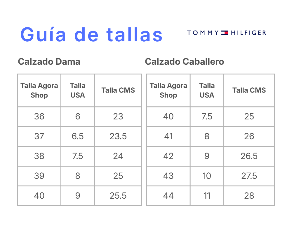 Guía de tallas